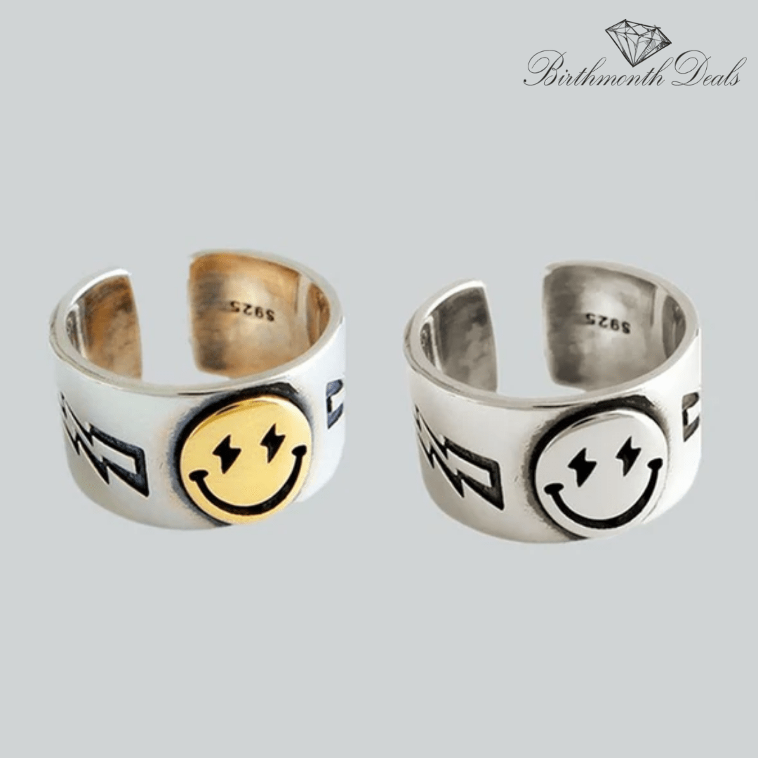 Smiley Sparkle Ring - Birthmonth Deals