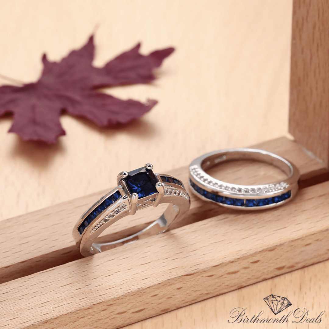 September Sapphire Birthstone Stacking Ring - Birthmonth Deals