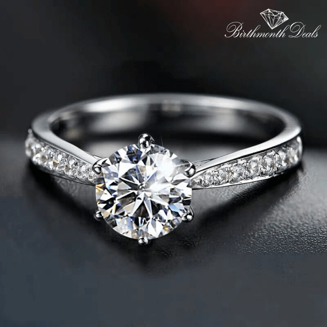 April Diamond Birthstone Ring - Birthmonth Deals