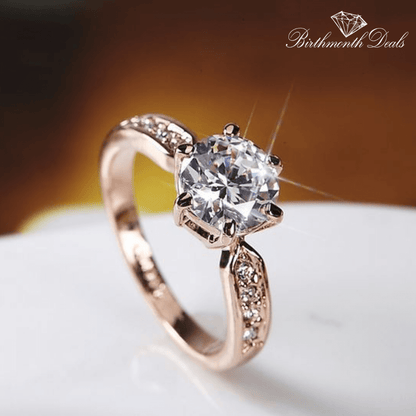 April Diamond Birthstone Ring - Birthmonth Deals