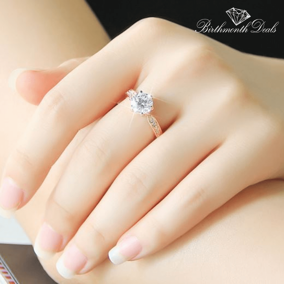 April Diamond Birthstone Ring - Birthmonth Deals