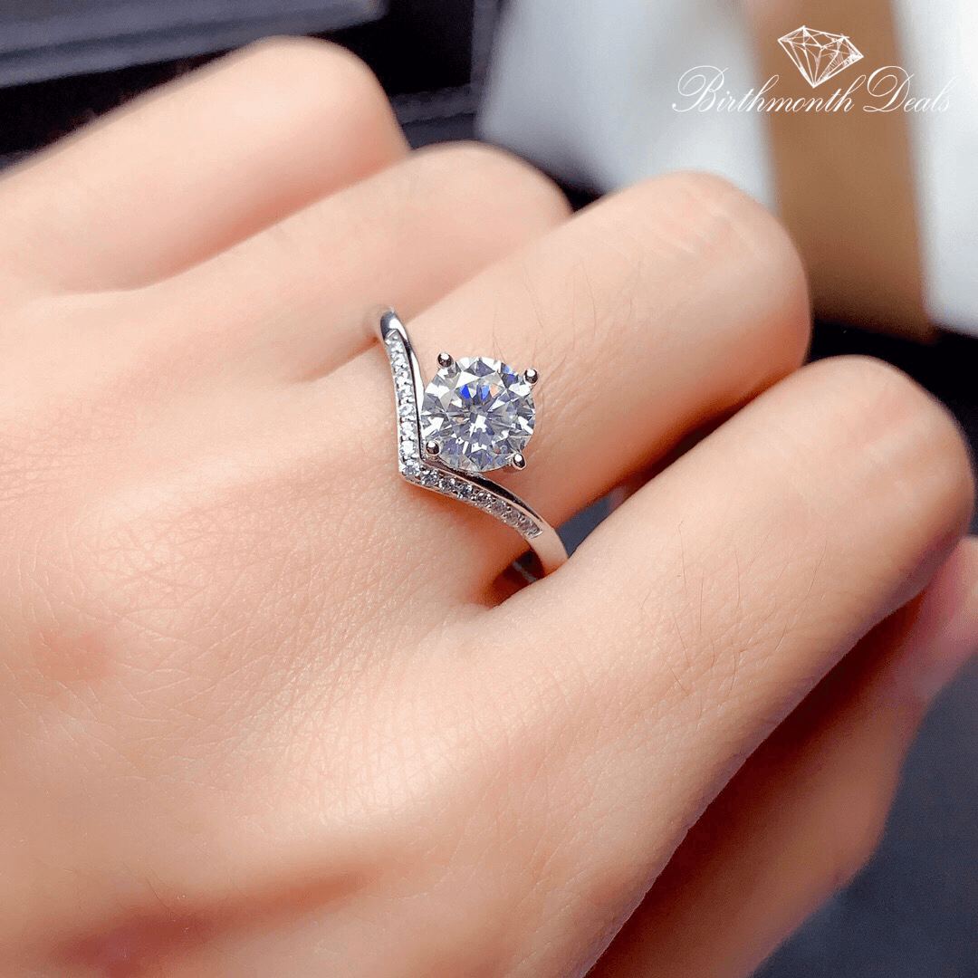 April Diamond Birthstone Ring - Birthmonth Deals