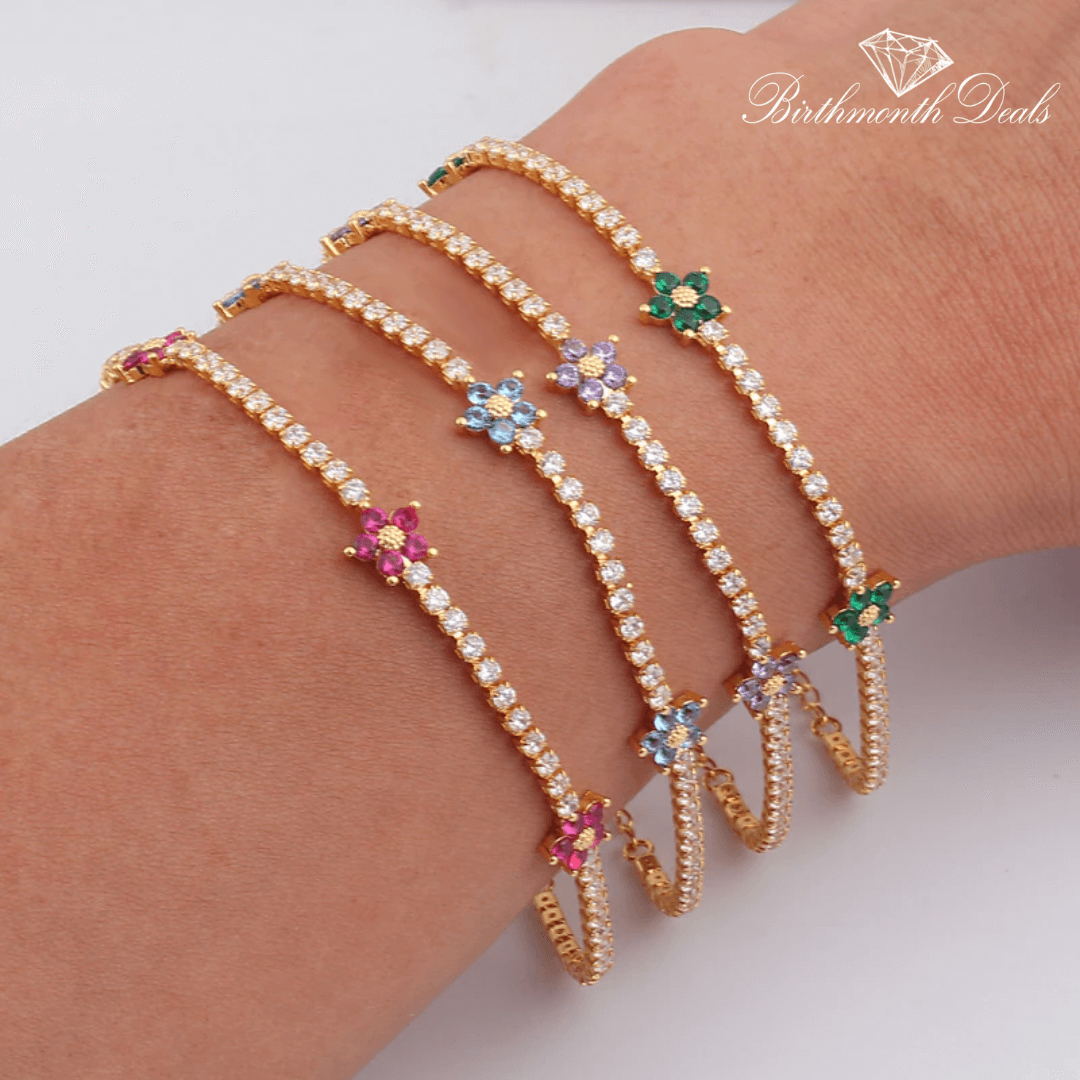 June Alexandrite Birthstone Bracelet - Birthmonth Deals