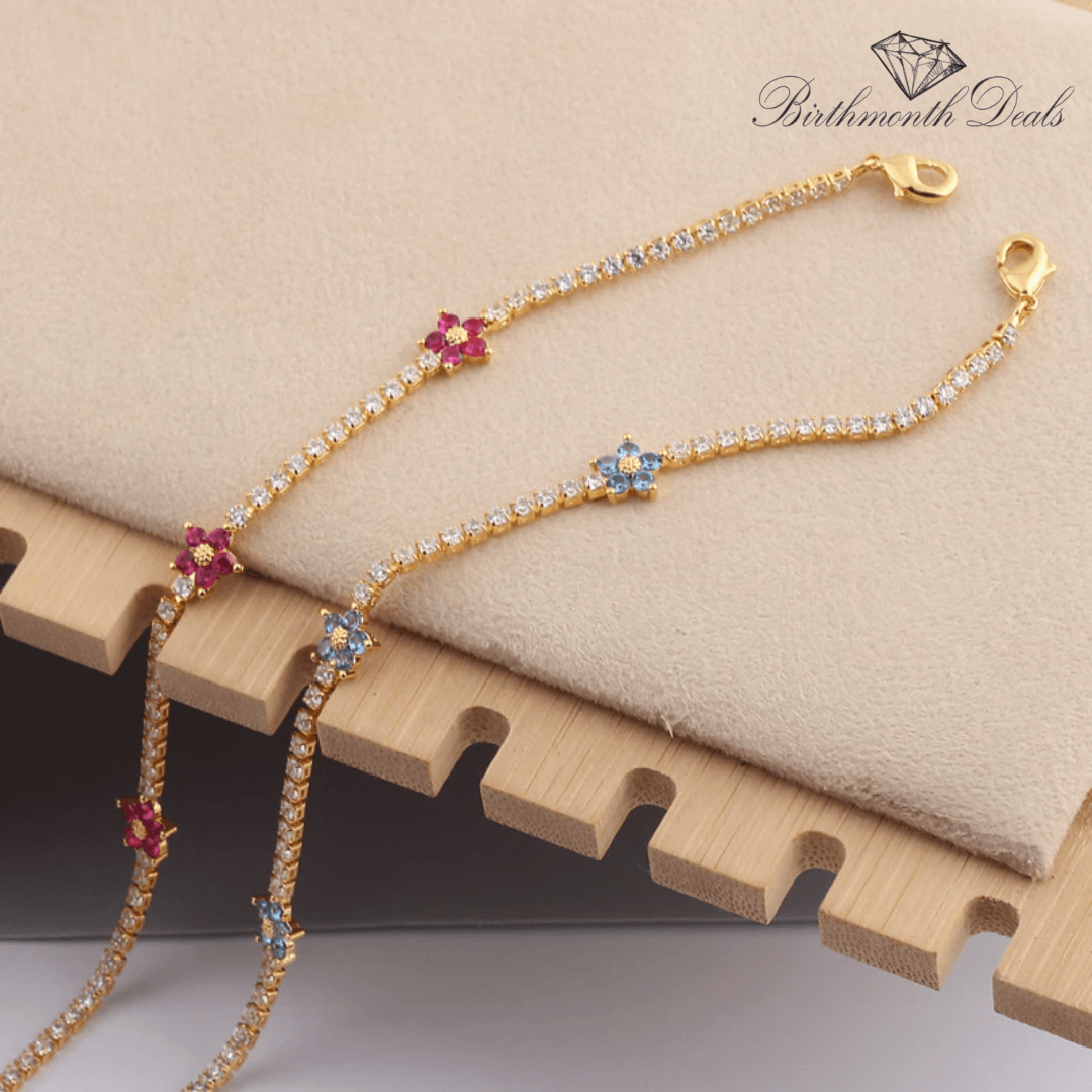 July Ruby Birthstone Bracelet - Birthmonth Deals