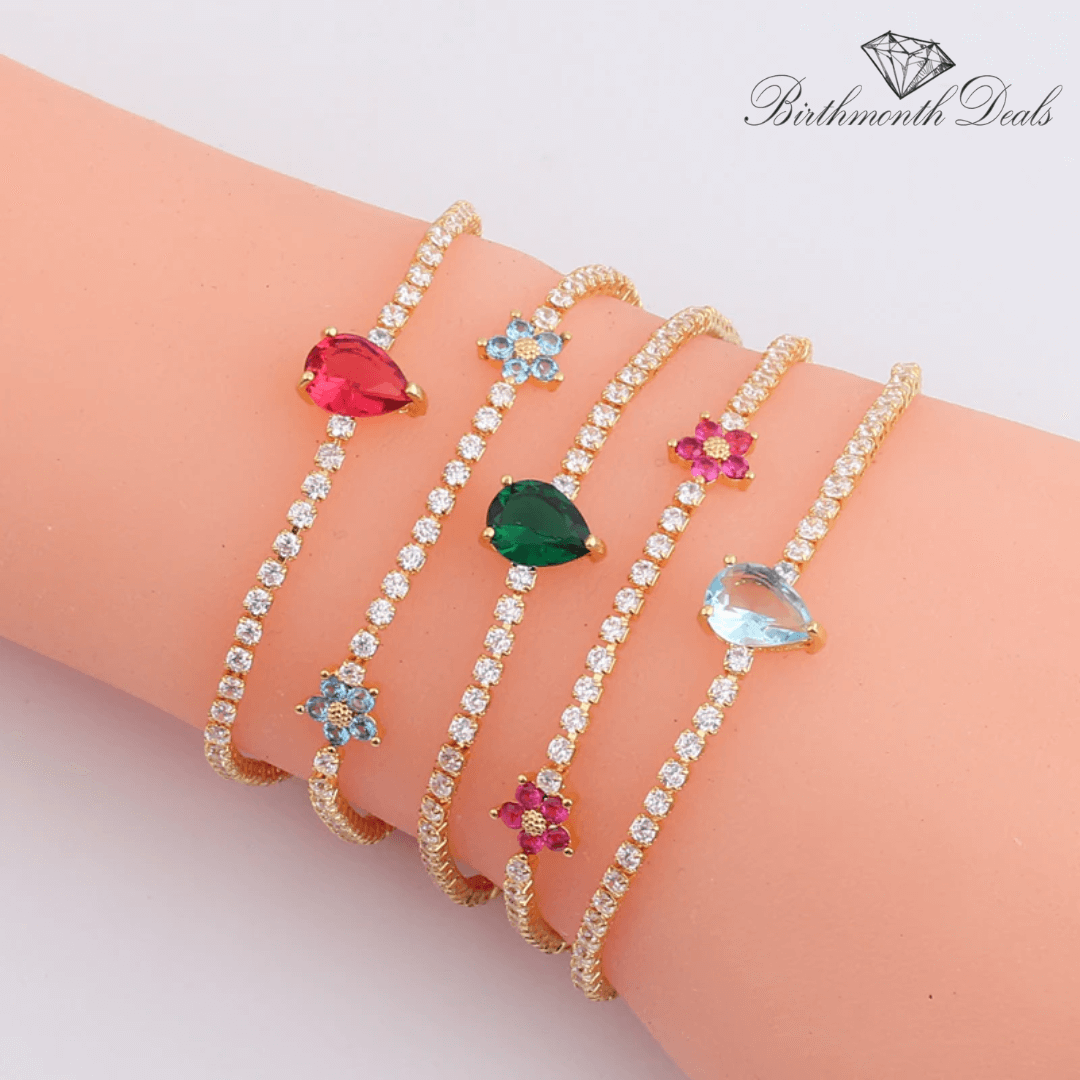 June Alexandrite Birthstone Bracelet - Birthmonth Deals