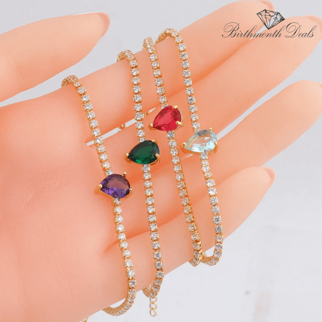 July Ruby Birthstone Bracelet - Birthmonth Deals