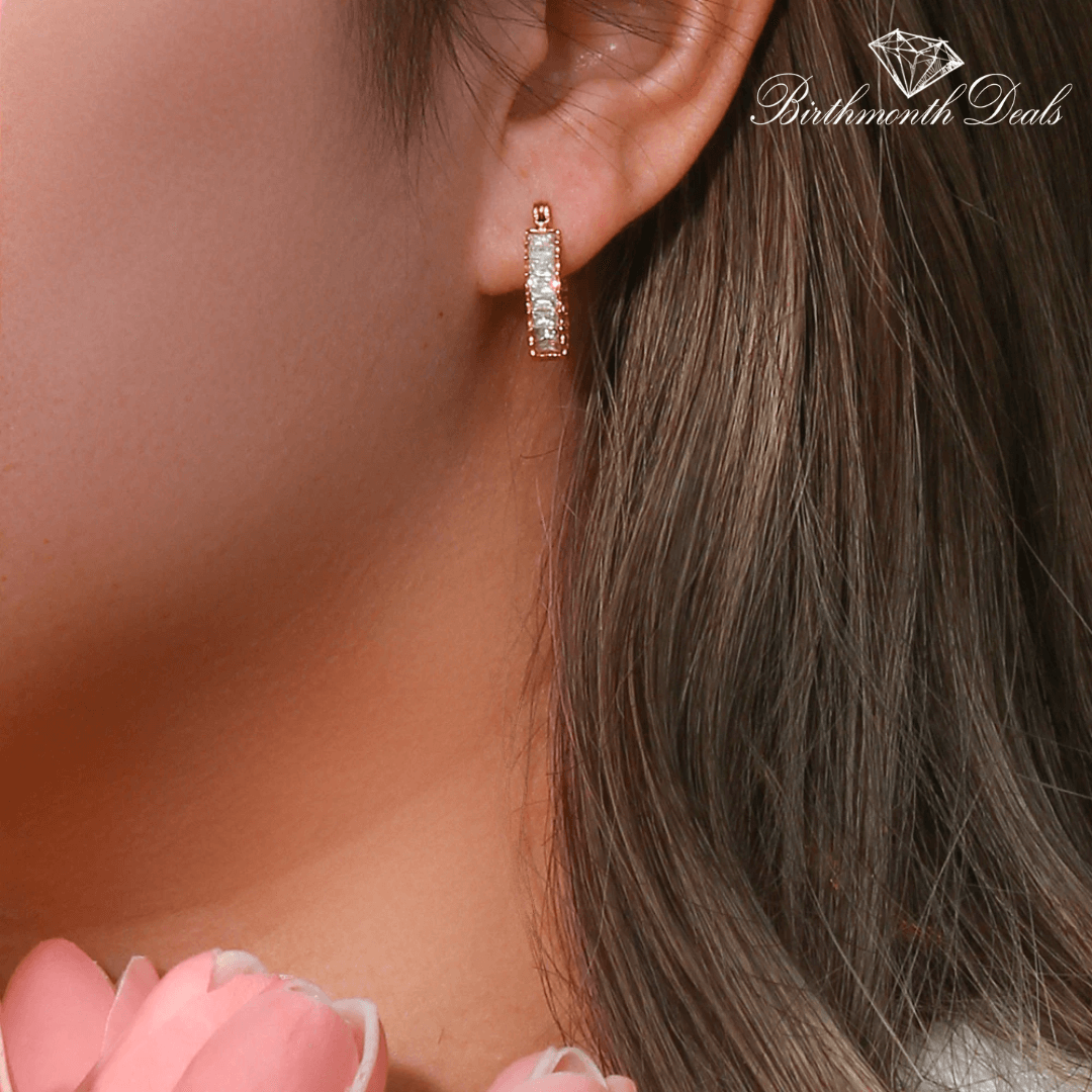 April Diamond Birthstone Earrings - Birthmonth Deals