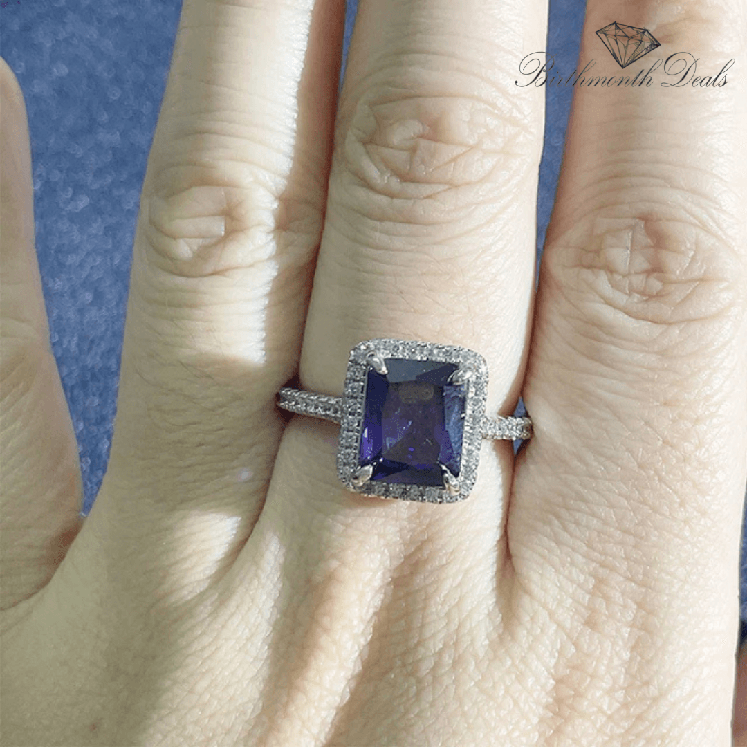 February Amethyst Birthstone Ring - Birthmonth Deals