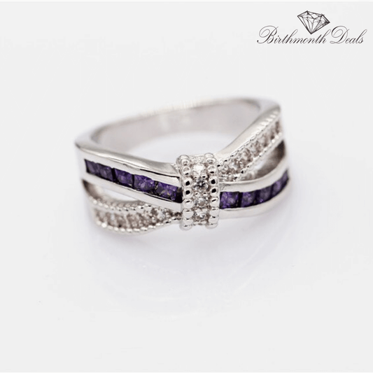 February Amethyst Birthstone Ring - Birthmonth Deals