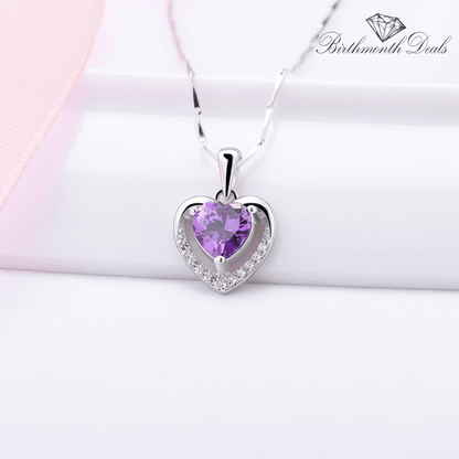 February Amethyst Birthstone Necklace - Birthmonth Deals