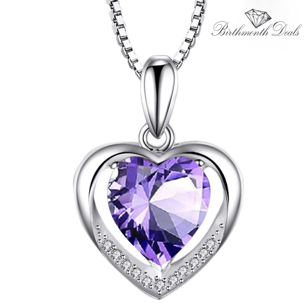 February Amethyst Birthstone Necklace - Birthmonth Deals