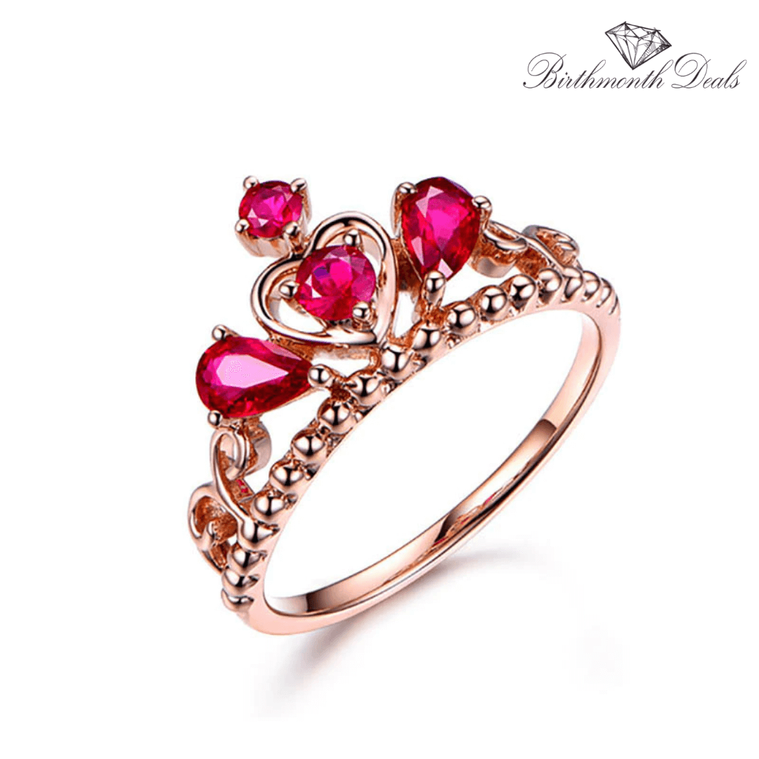 July Ruby Birthstone Ring - Birthmonth Deals