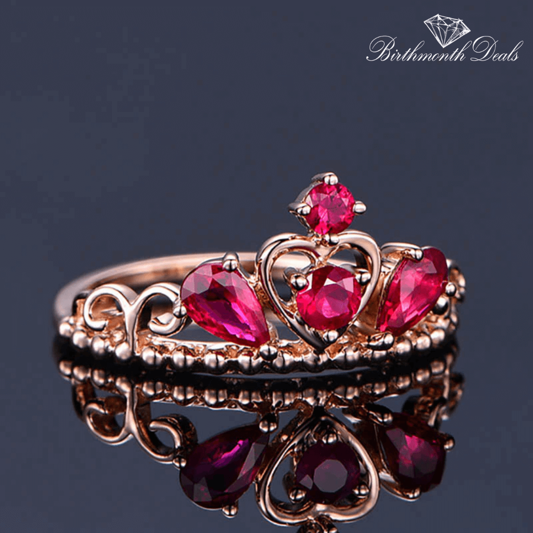 July Ruby Birthstone Ring - Birthmonth Deals