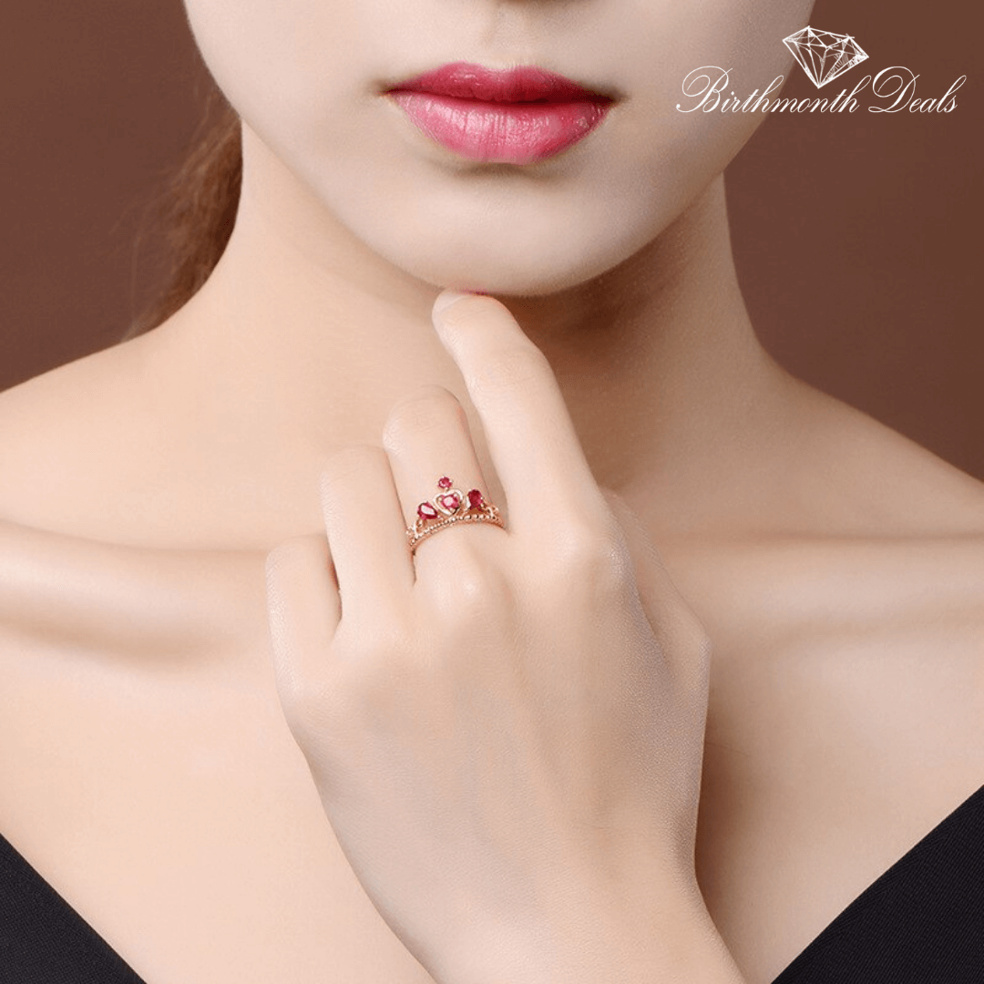 July Ruby Birthstone Ring - Birthmonth Deals