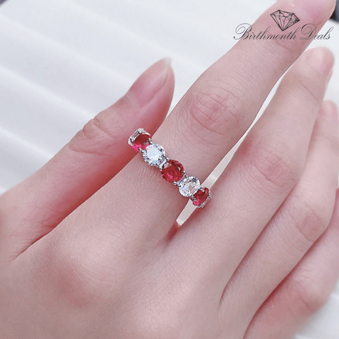 July Ruby Birthstone Ring - Birthmonth Deals