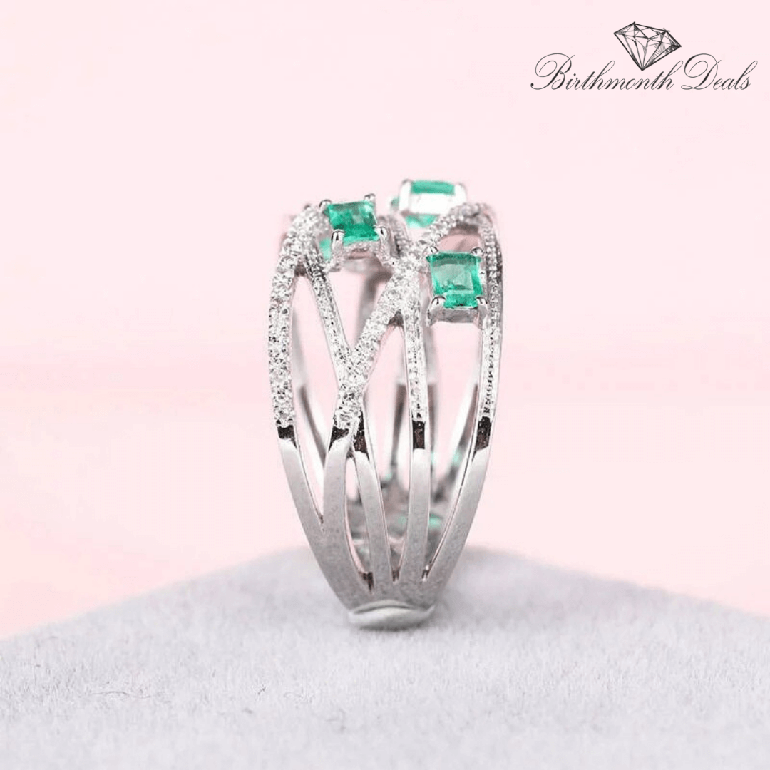 March Aquamarine Birthstone Ring - Birthmonth Deals