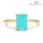 March Aquamarine Birthstone Ring - Birthmonth Deals