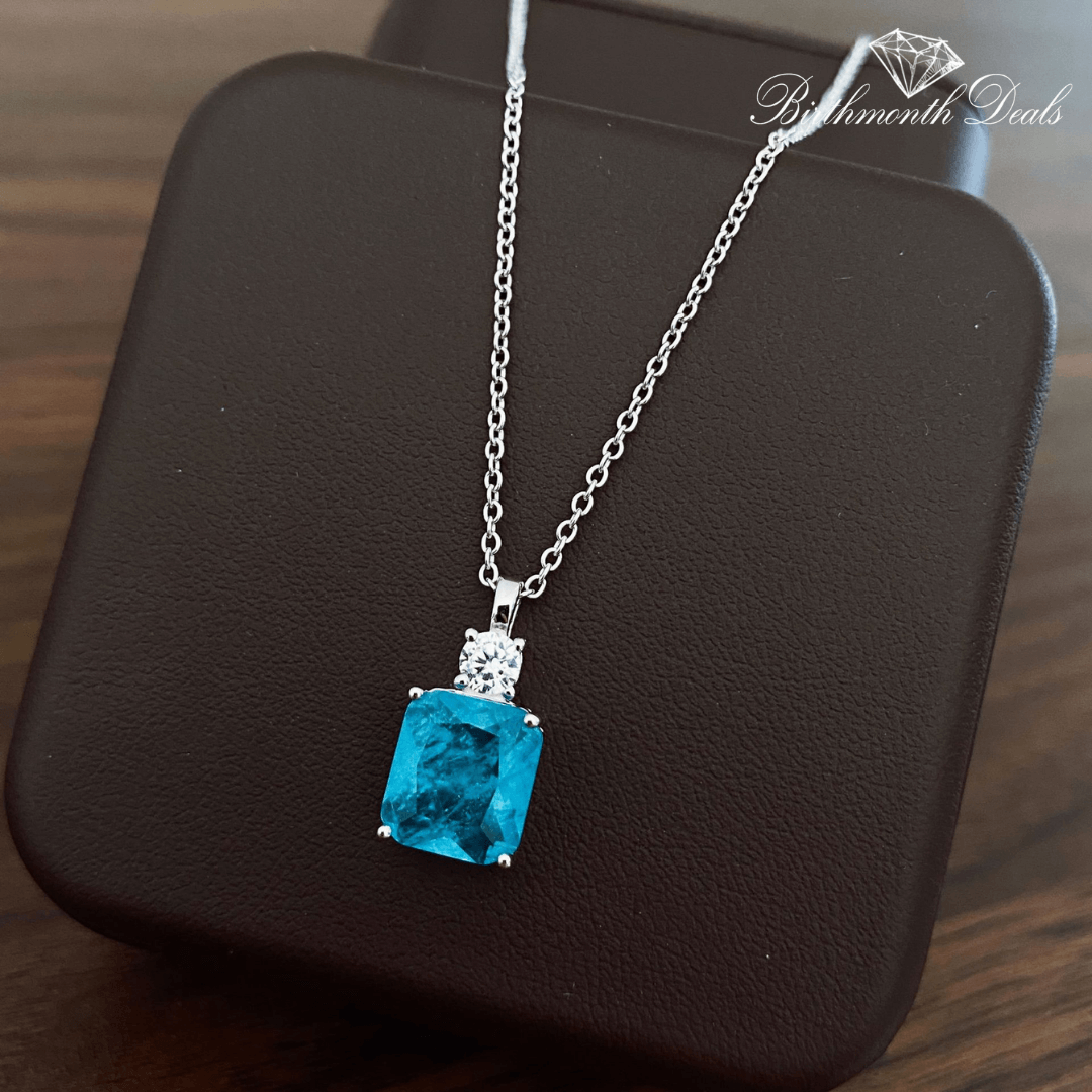 March Aquamarine Birthstone Necklace - Birthmonth Deals