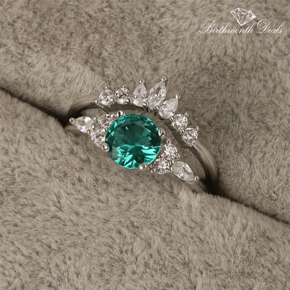 May Emerald Birthstone Stacking Ring - Birthmonth Deals