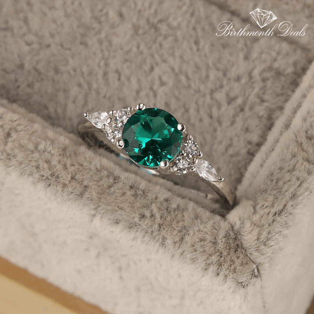 May Emerald Birthstone Stacking Ring - Birthmonth Deals