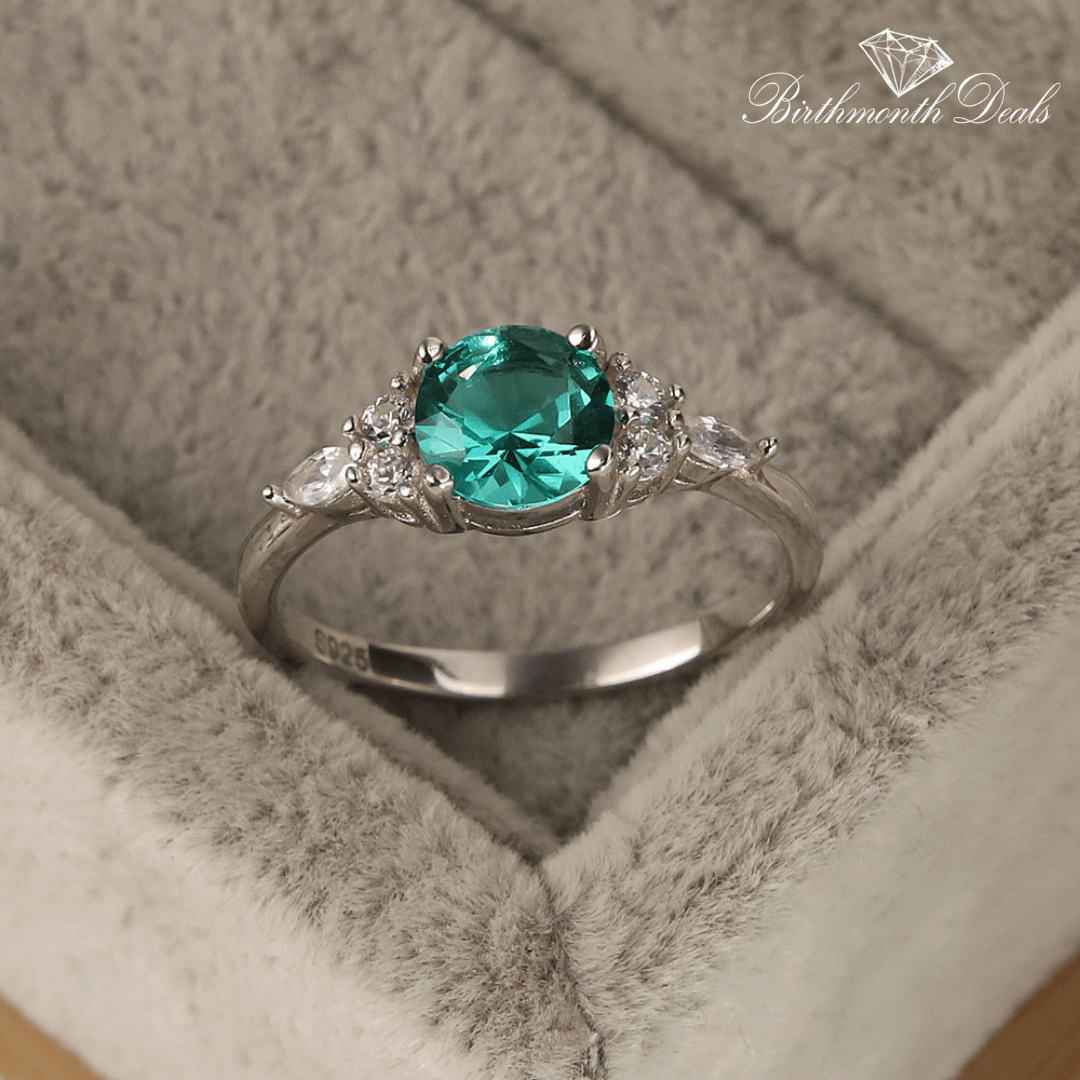 May Emerald Birthstone Stacking Ring - Birthmonth Deals