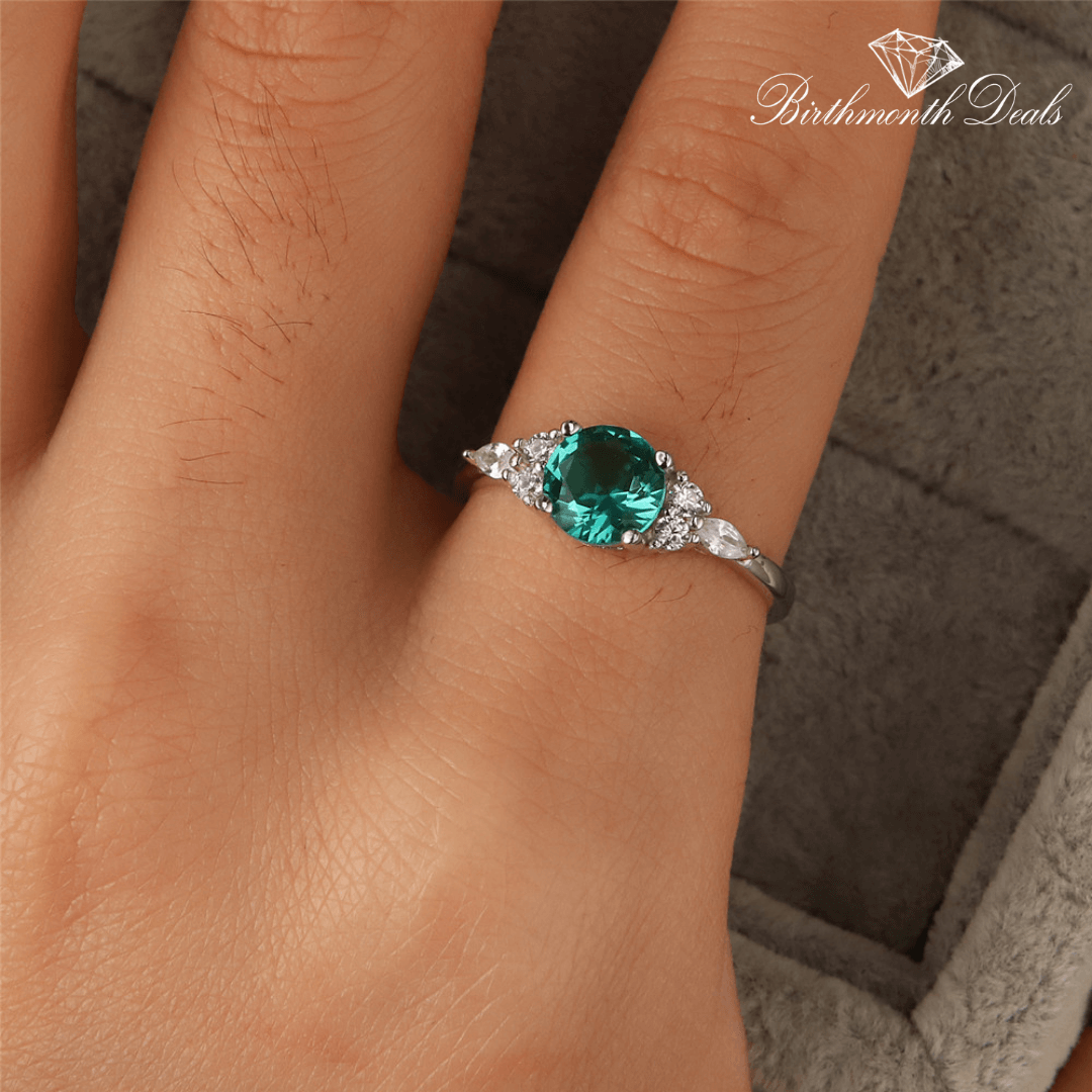 May Emerald Birthstone Stacking Ring - Birthmonth Deals