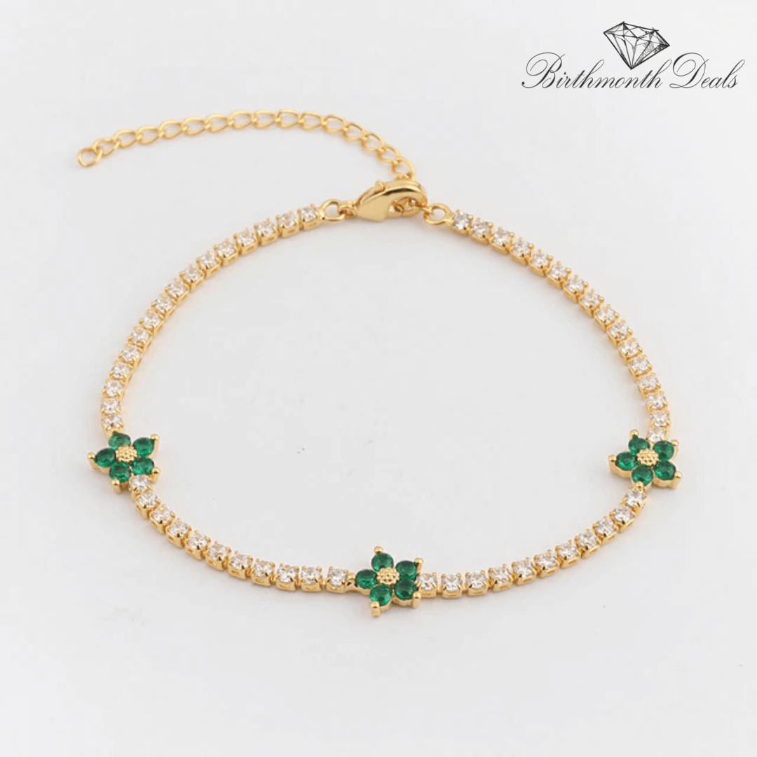 May Emerald Birthstone Bracelet - Birthmonth Deals