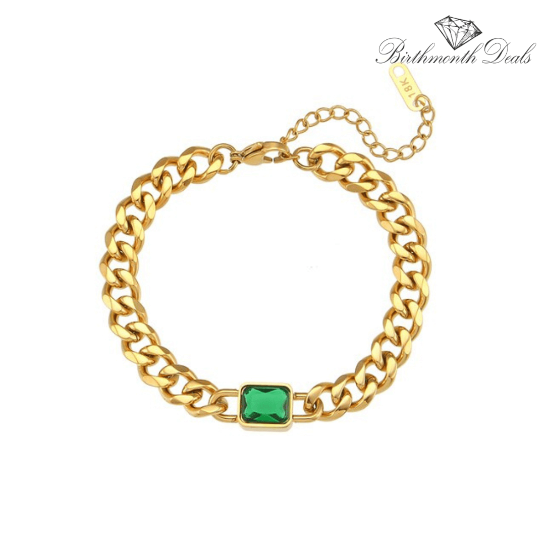 May Emerald Birthstone Bracelet - Birthmonth Deals