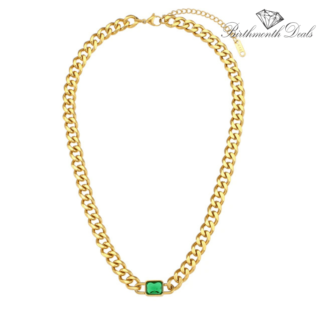 May Emerald Birthstone Necklace - Birthmonth Deals