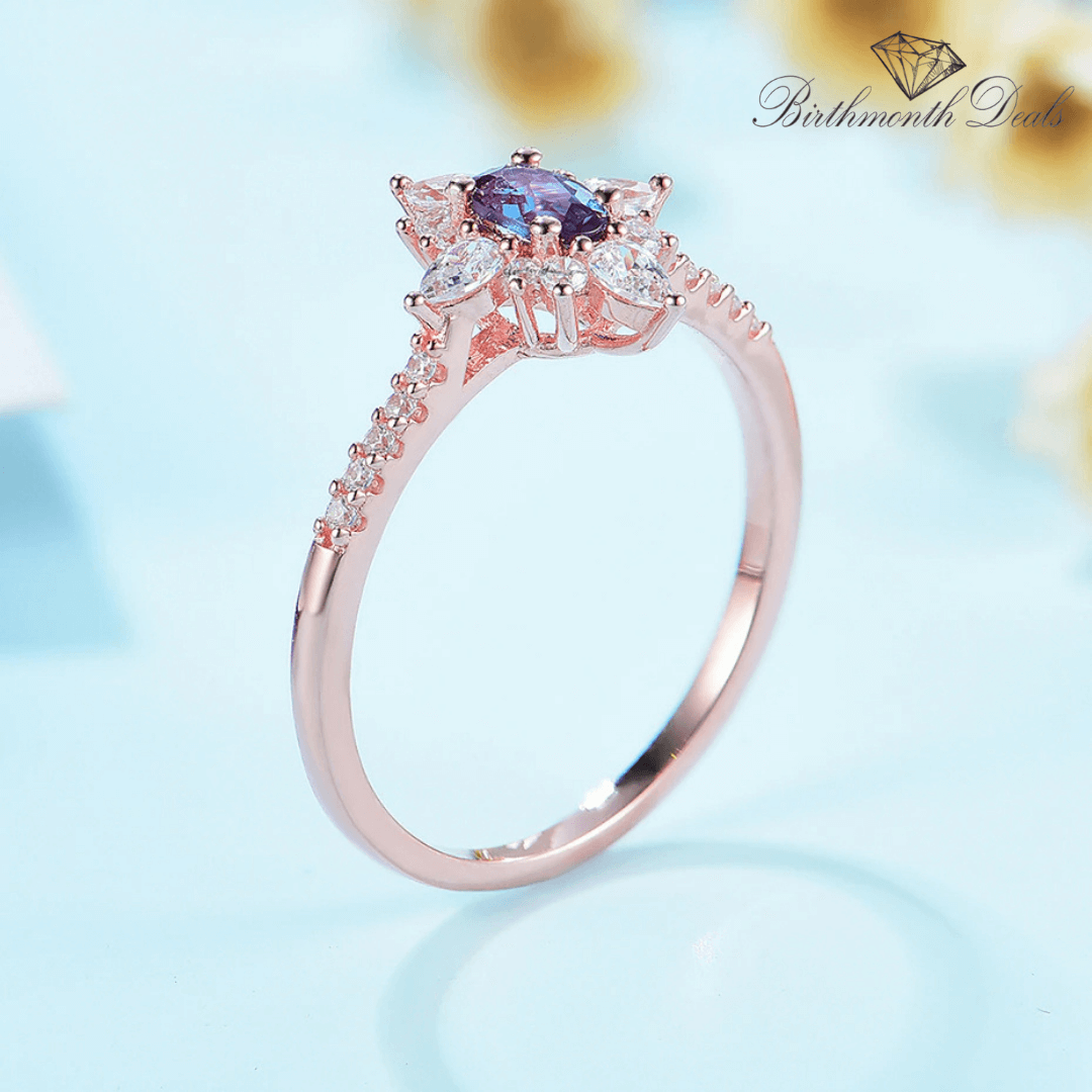 June Alexandrite Birthstone Ring - Birthmonth Deals