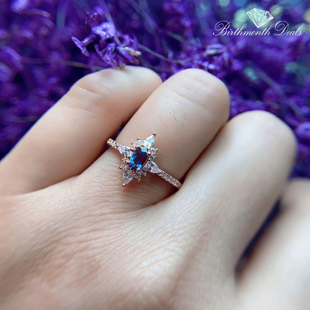 June Alexandrite Birthstone Ring - Birthmonth Deals