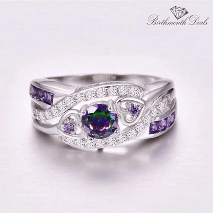 June Alexandrite Birthstone Ring - Birthmonth Deals