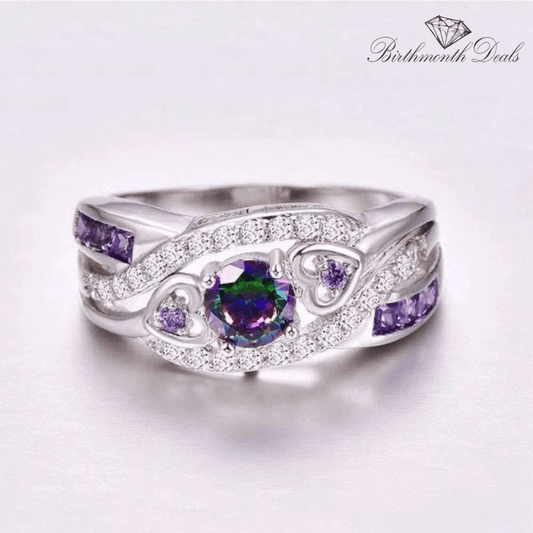 June Alexandrite Birthstone Ring - Birthmonth Deals