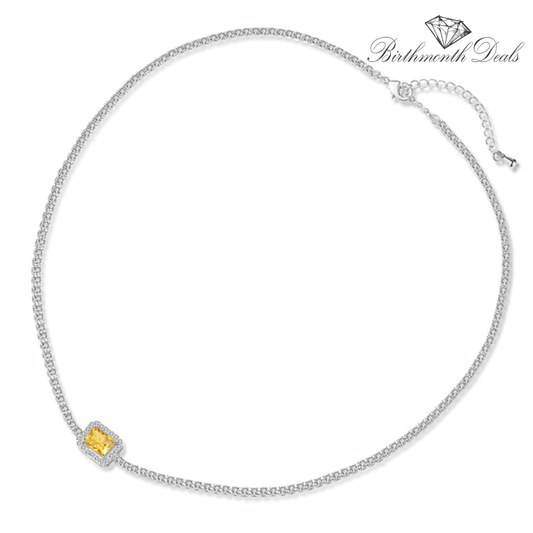 November Citrine Birthstone Necklace - Birthmonth Deals