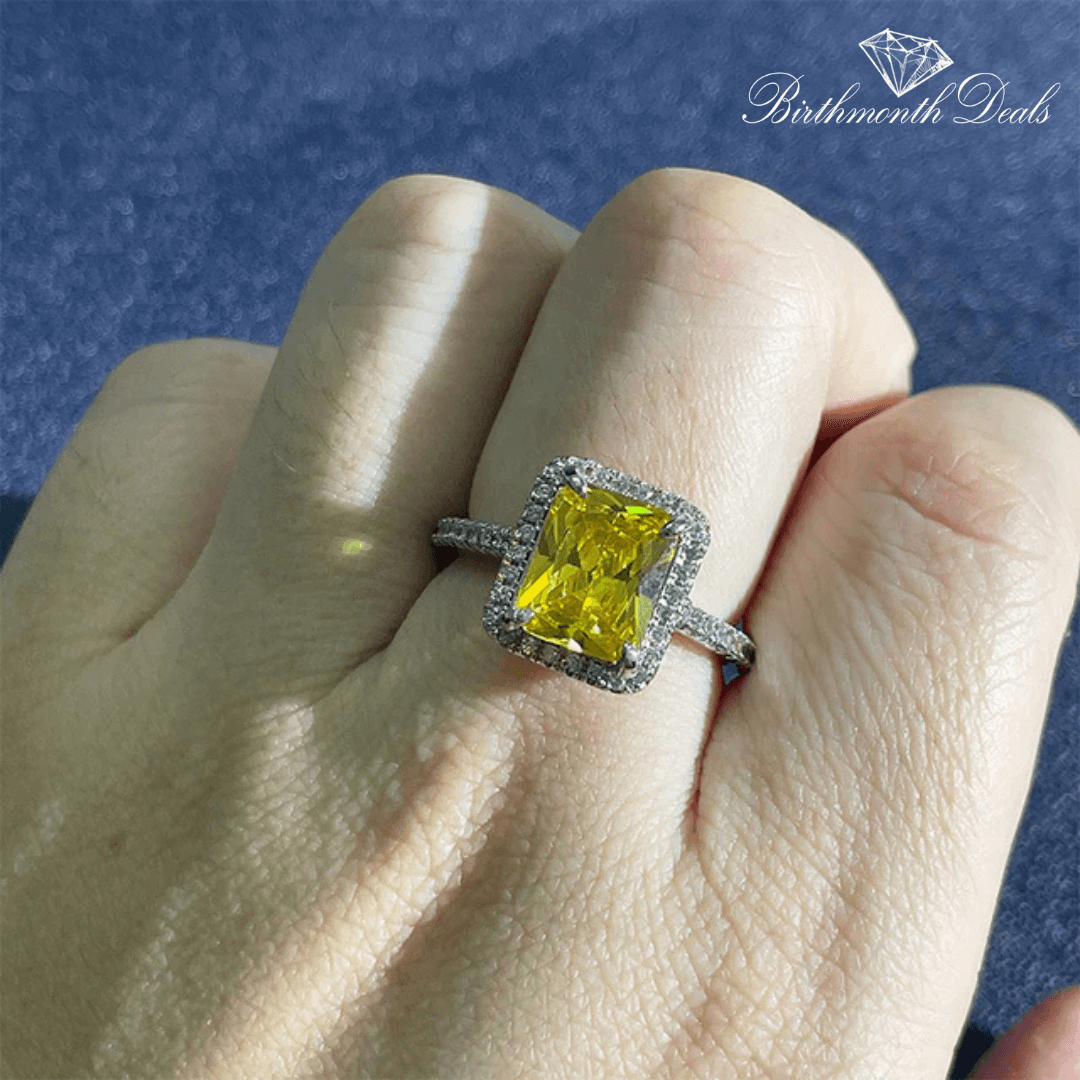 November Citrine Birthstone Ring - Birthmonth Deals