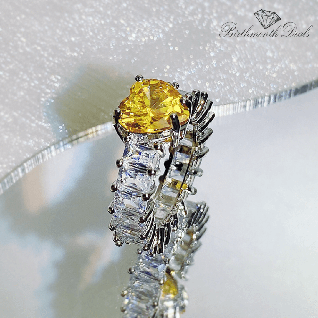 November Citrine Birthstone Ring - Birthmonth Deals