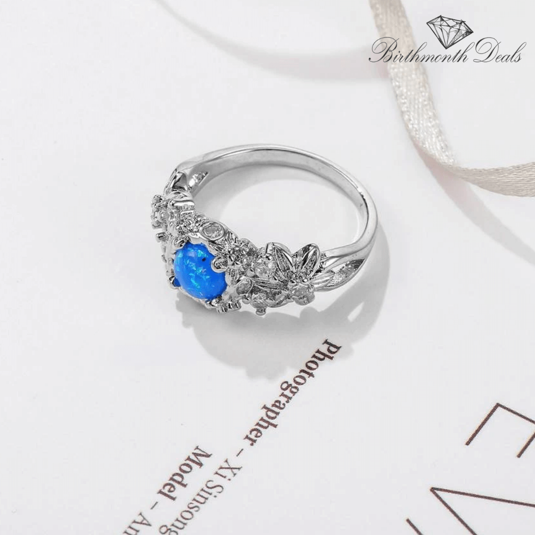 October Opal Birthstone Ring - Birthmonth Deals