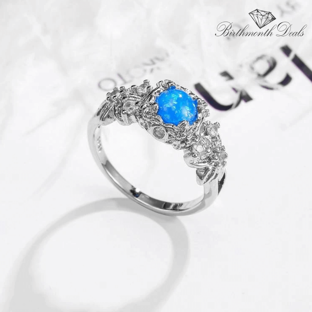 October Opal Birthstone Ring - Birthmonth Deals