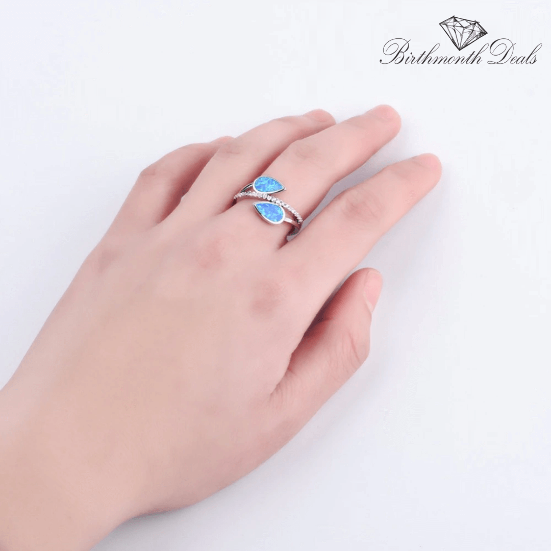 October Opal Birthstone Ring - Birthmonth Deals