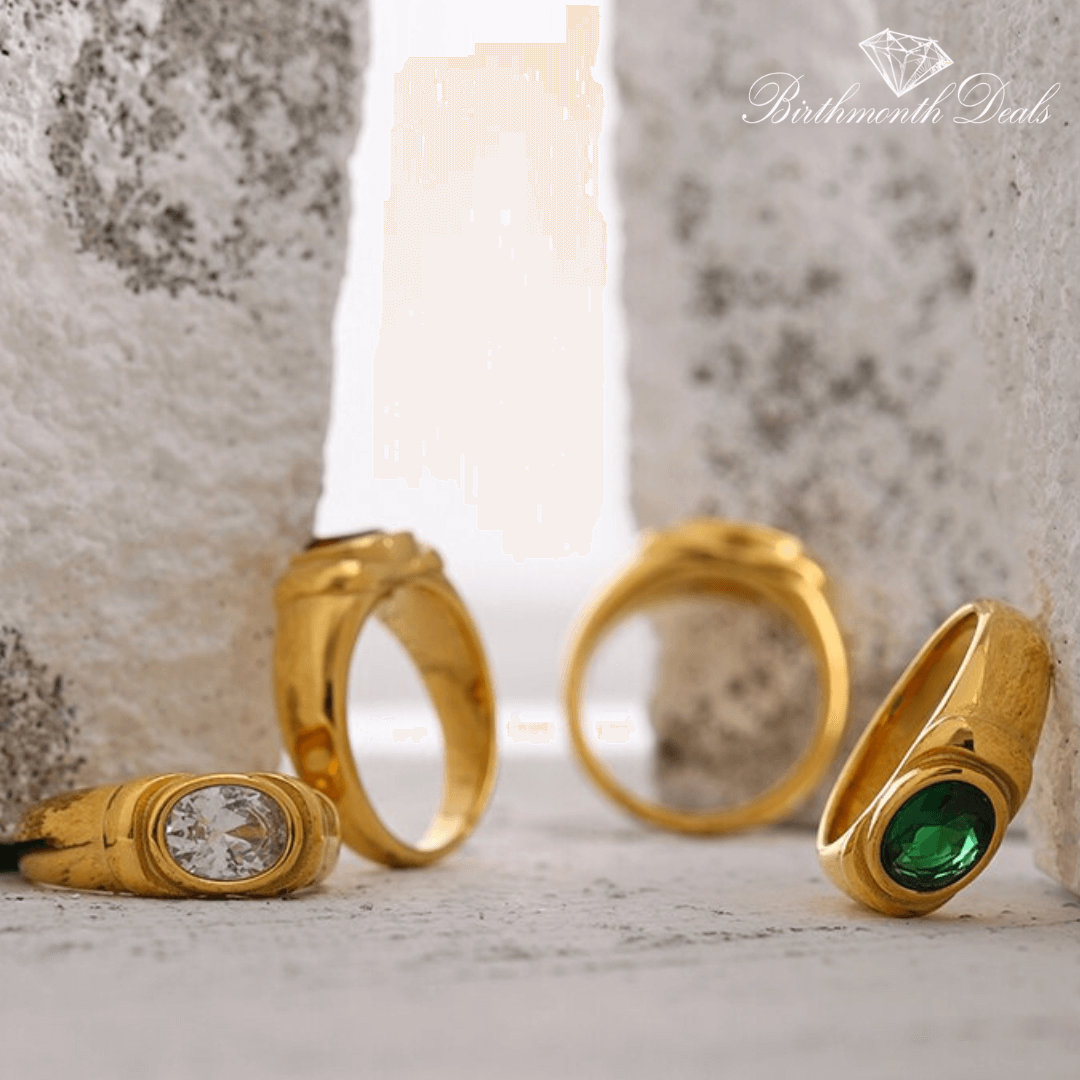 May Emerald Birthstone Ring - Birthmonth Deals