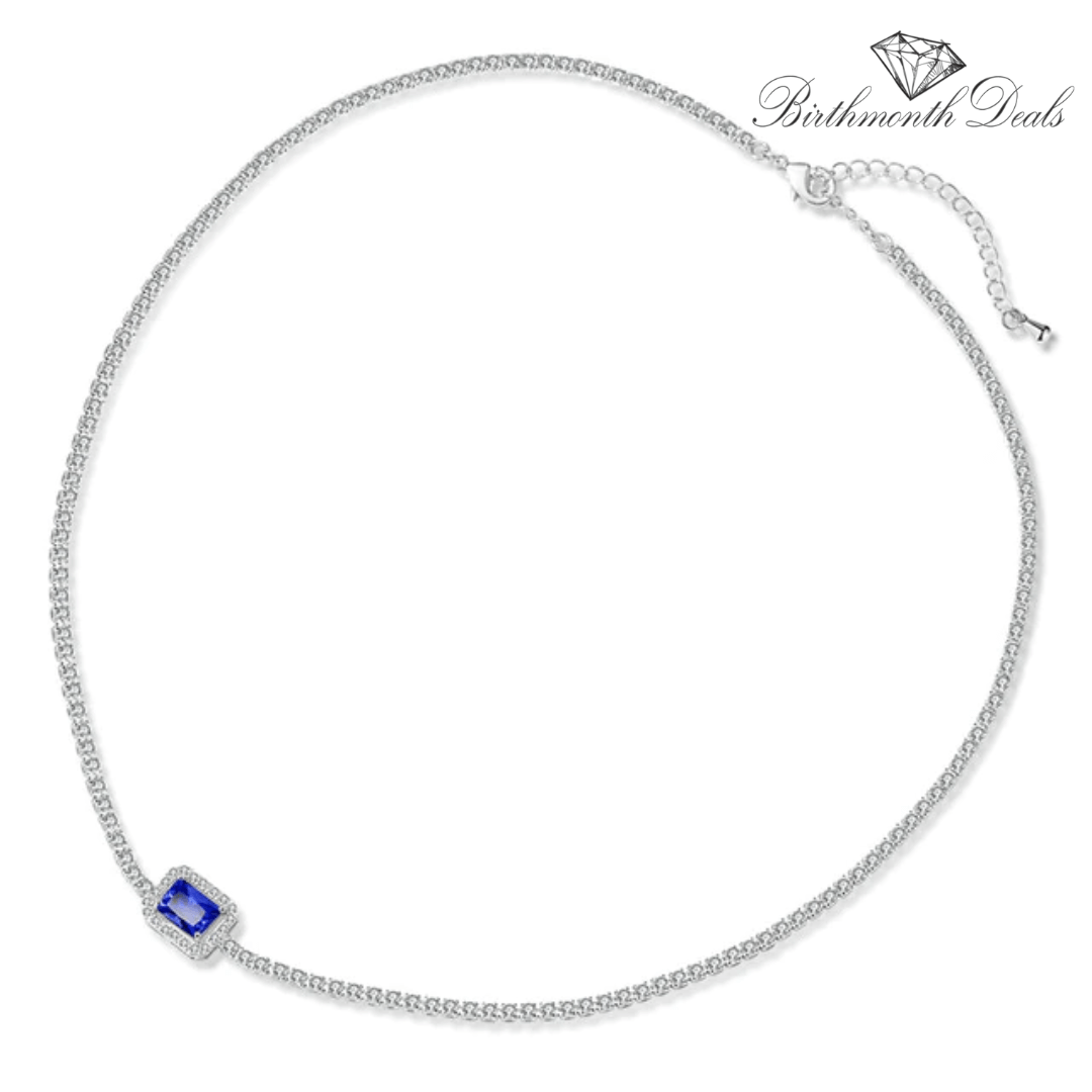 September Sapphire Birthstone Necklace - Birthmonth Deals