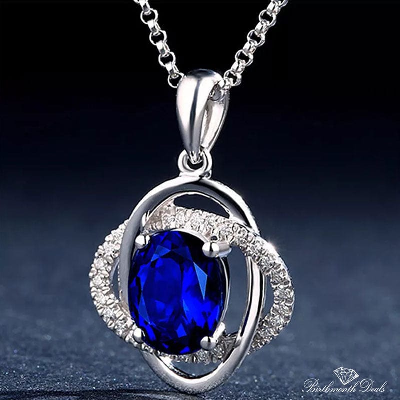 September Sapphire Birthstone Necklace - Birthmonth Deals