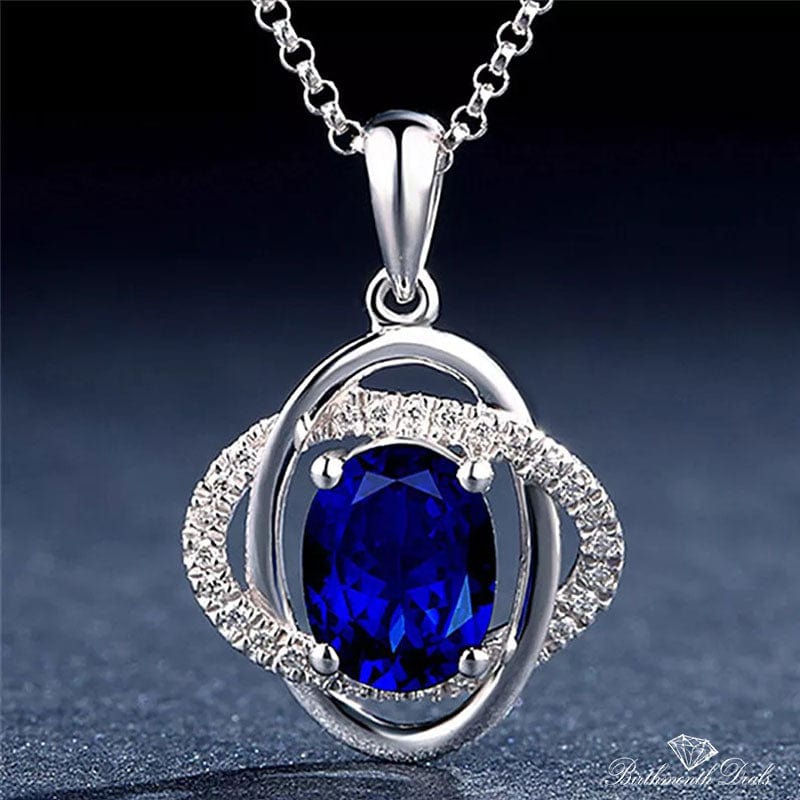 September Sapphire Birthstone Necklace - Birthmonth Deals