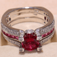 January Garnet Birthstone Stacking Ring - Birthmonth Deals