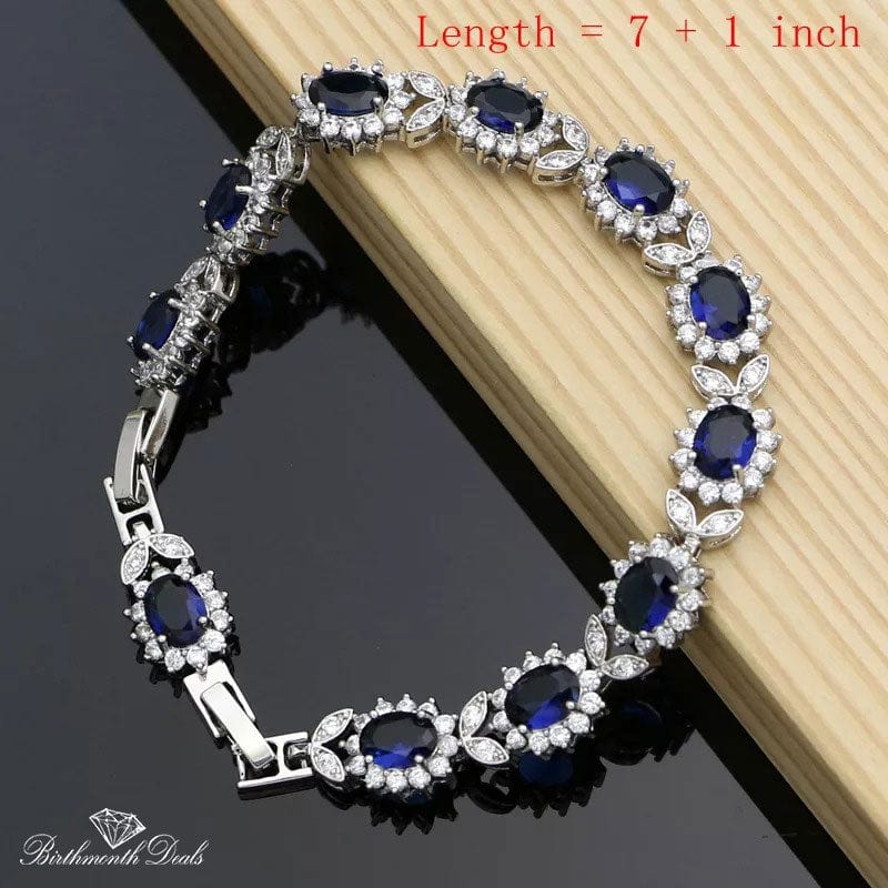 September Sapphire Birthstone Jewelry Set - Birthmonth Deals