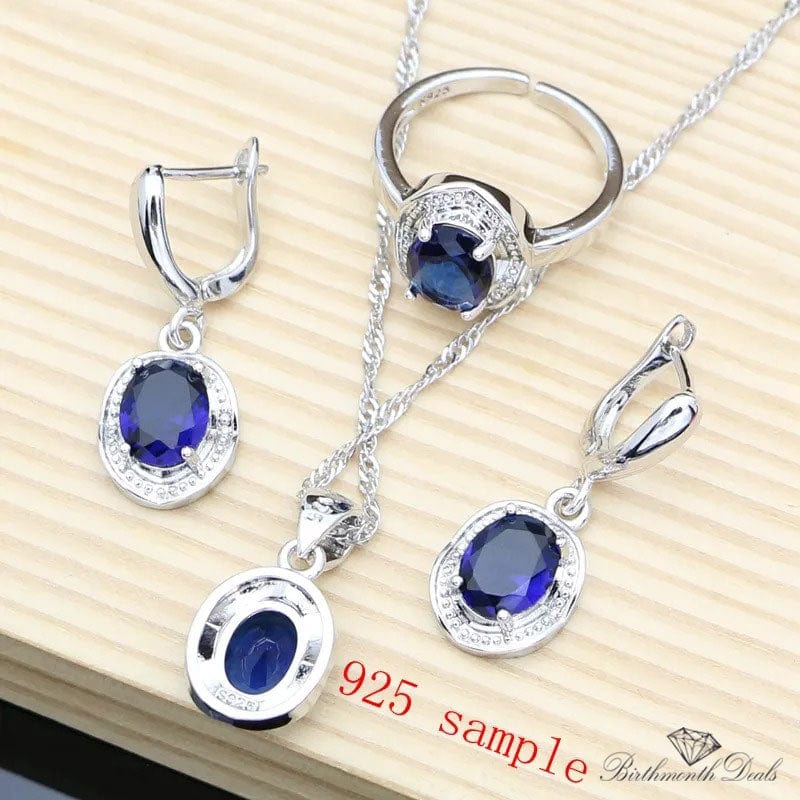 September Sapphire Birthstone Jewelry Set - Birthmonth Deals