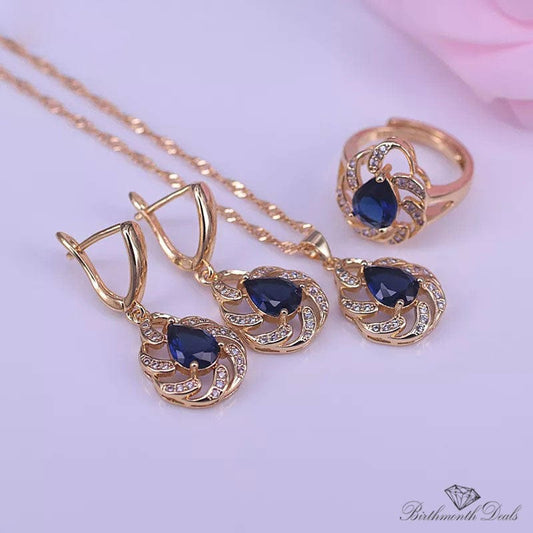 September Sapphire Birthstone Jewelry Set - Birthmonth Deals