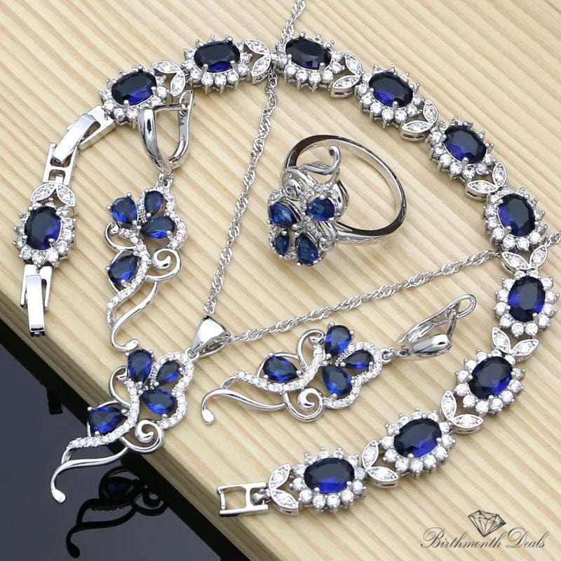 September Sapphire Birthstone Jewelry Set - Birthmonth Deals