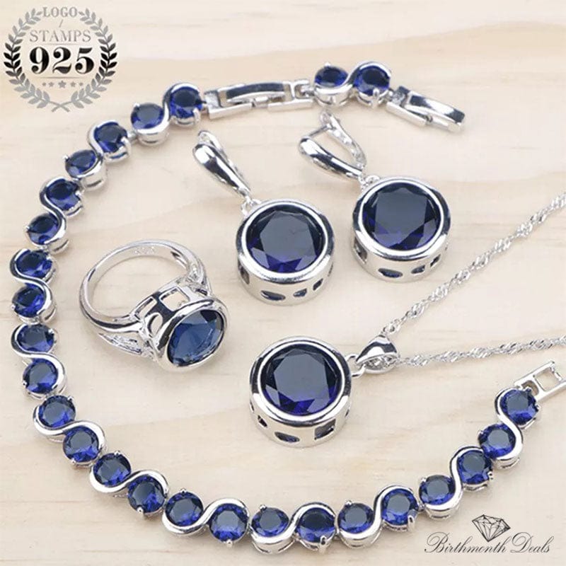 September Sapphire Birthstone Jewelry Set - Birthmonth Deals