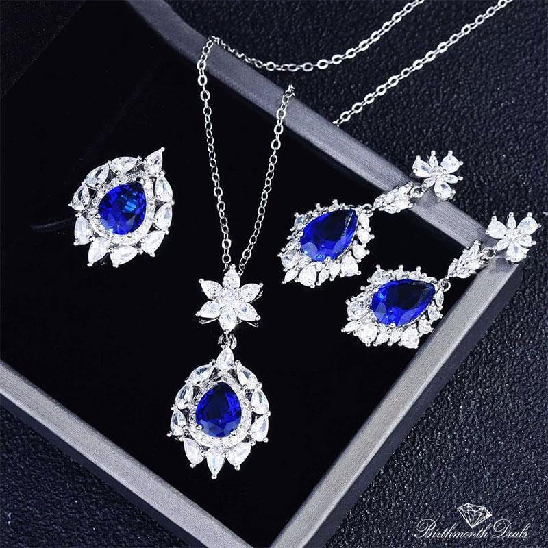 September Sapphire Birthstone Jewelry Set - Birthmonth Deals